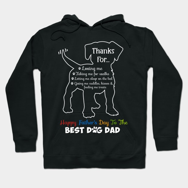 Happy Father's Day To The Best Dog Dad For Dog Lover Men Hoodie by nikolay